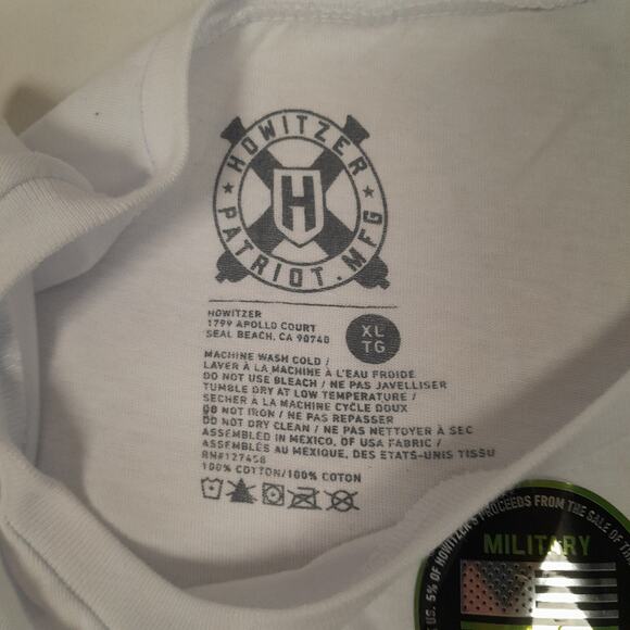 Howitzer White First Responder USA Flag Tank Women XL NWT 2A WethePeople Freedom - Picture 4 of 7